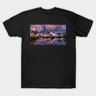 BLOSSOM FLOWERS THROW NIGHT SKY T-Shirt